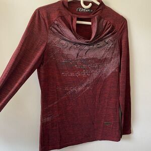 Oxygen shirt with scoop neckline